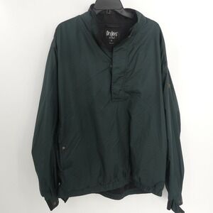 FootJoy DryJoys1/2 Zip Windbreaker Jacket Lined Green Black Houndstooth Men's XL
